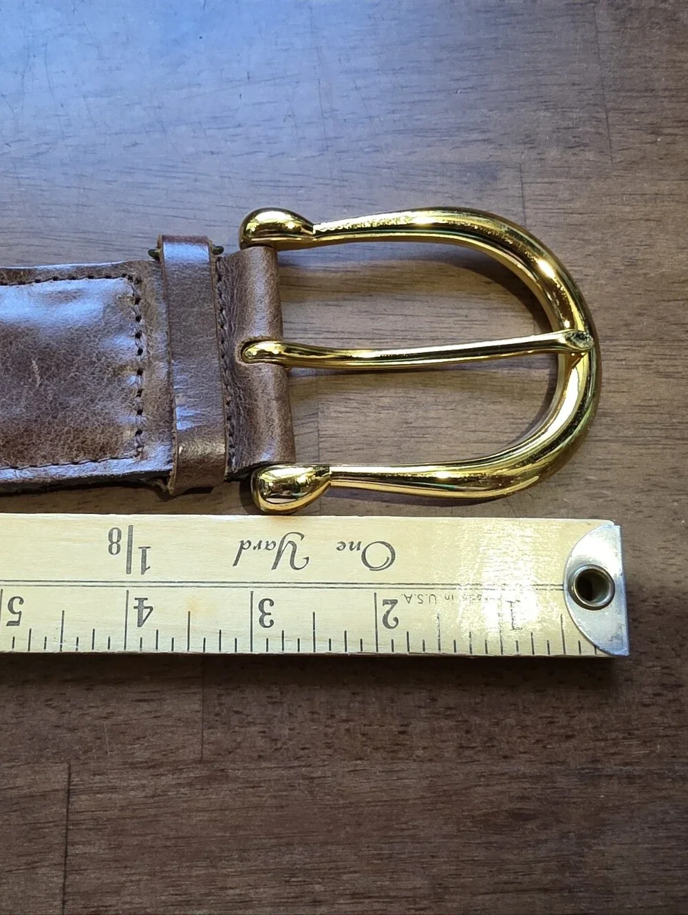 Michael Kors Braided Brown Belt with Gold Buckle Size Small